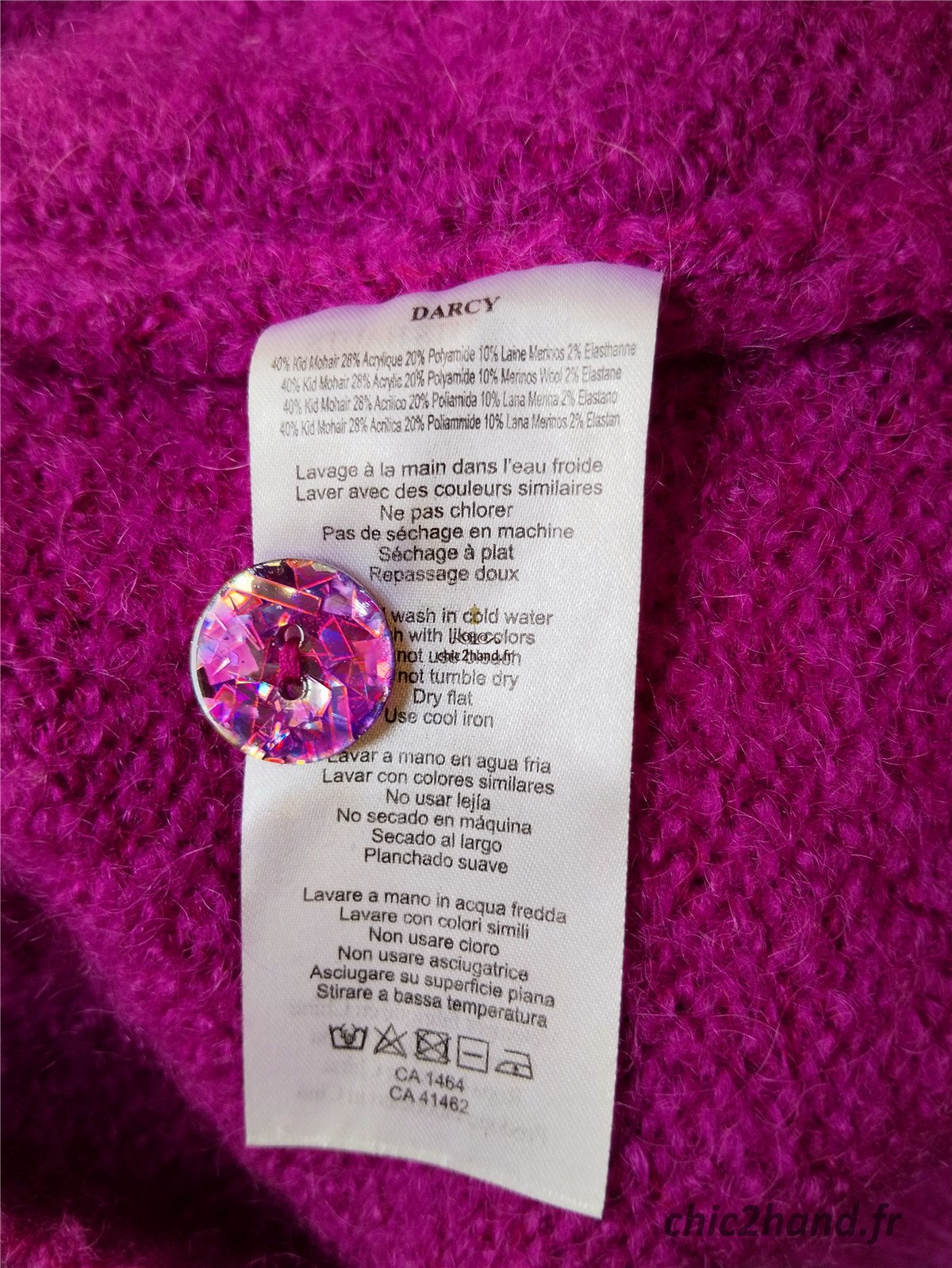 Pull oversize doudou Des Petits Hauts darcy kid mohair mérinos T0 violet Excellent état – Image 10