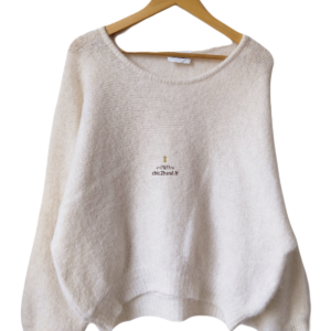 Pull oversize laine American Vintage east18E M L east blanc crème neuf