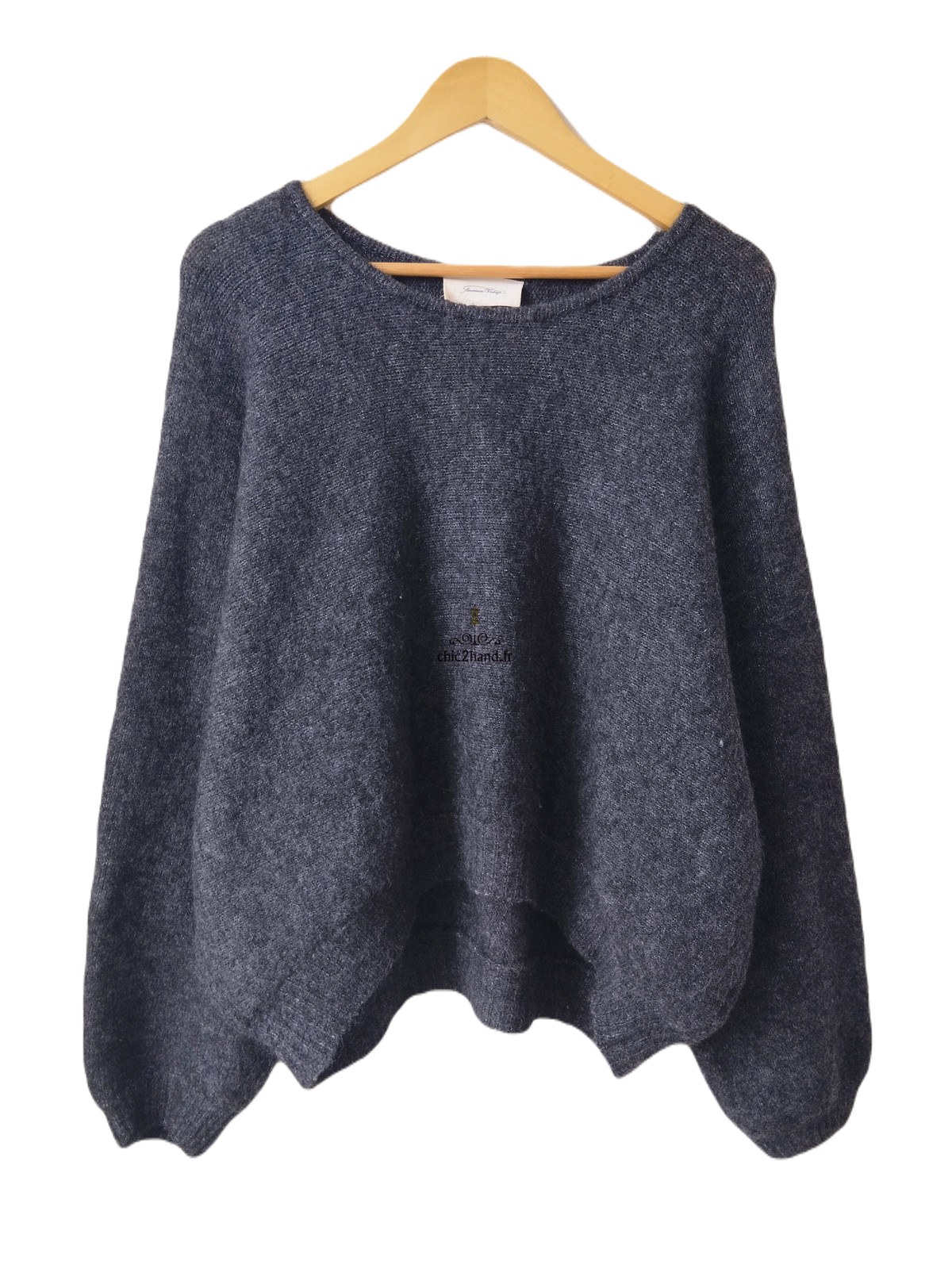 Pull oversize laine American Vintage east18E east noir XS S NEUF