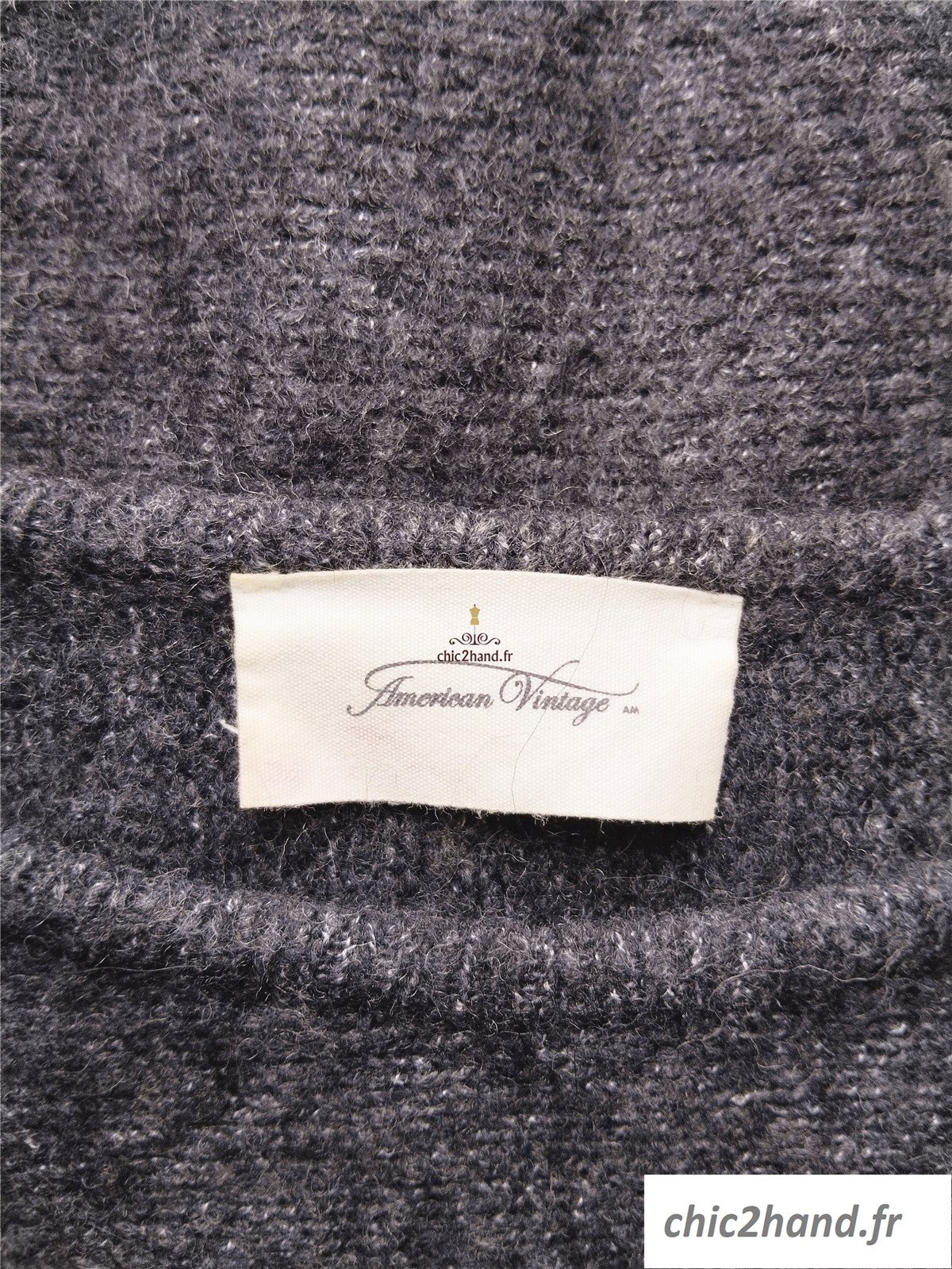 Pull oversize laine American Vintage east18E east noir XS S NEUF – Image 8