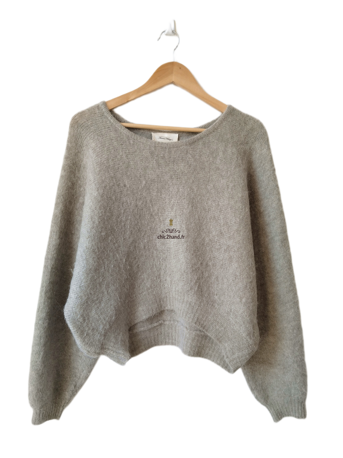 Pull oversize laine American Vintage east18E kaki gris TBE XS S east