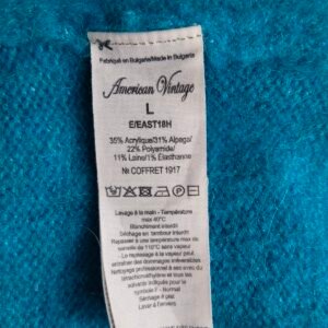 Pull oversize laine American Vintage east east18H bleu L NEUF