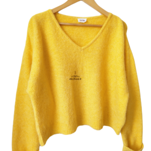 Pull oversize laine American Vintage east18H jaune NEUF S east