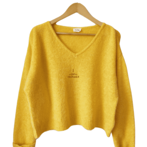 Pull oversize laine American Vintage east18H jaune NEUF S east