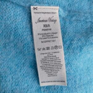Pull oversize laine American Vintage east18I bleu ciel XS S NEUF east