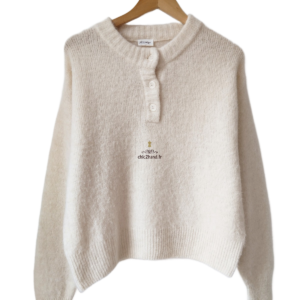 Pull laine American Vintage east18j M L east blanc crème NEUF