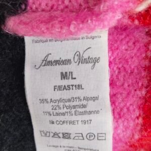 Pull oversize laine American Vintage east18L M L east multicolore NEUF
