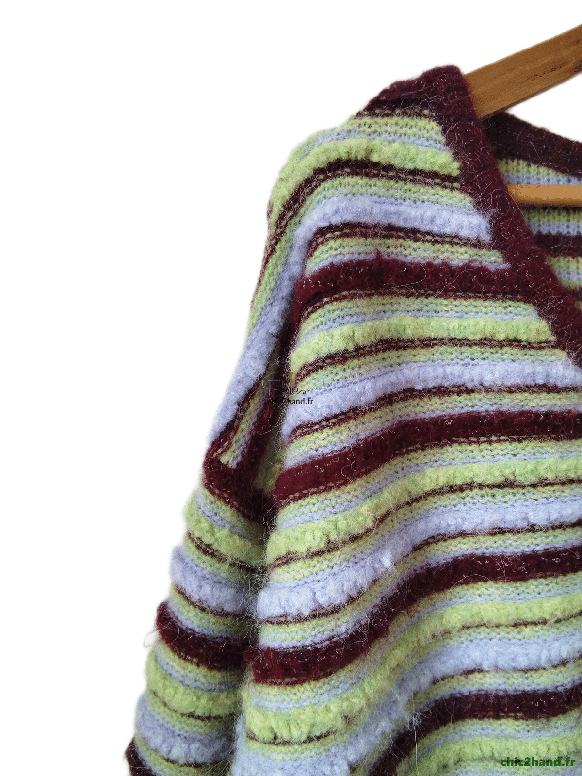 Pull oversize laine American Vintage east18R rayures multicolore NEUF M L east – Image 4