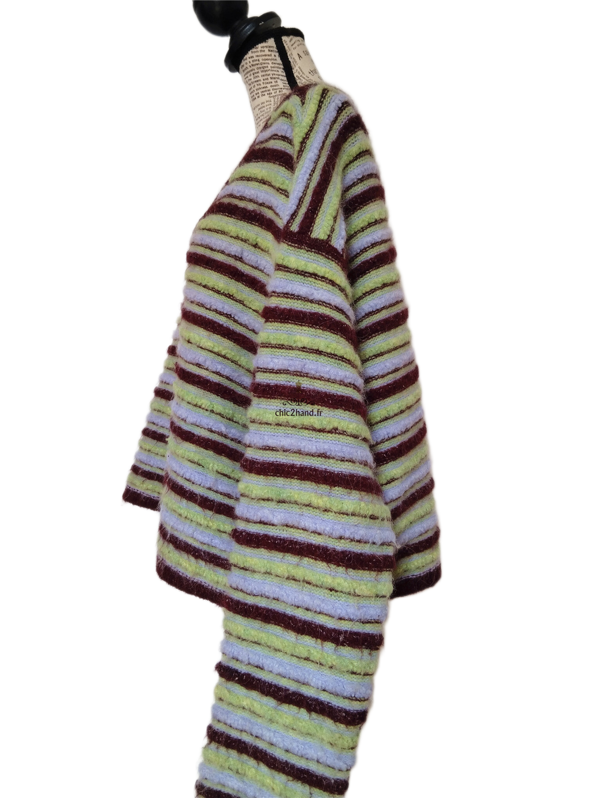 Pull oversize laine American Vintage east18R rayures multicolore NEUF M L east – Image 9