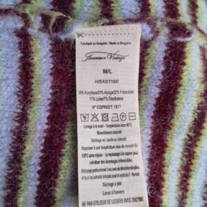 Pull oversize laine American Vintage east18R rayures multicolore NEUF M L east