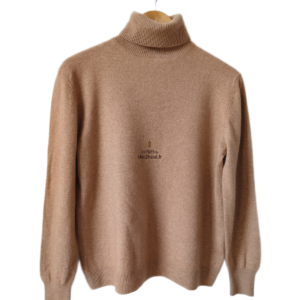 Pull col roulé 100% pur cachemire El Corte Ingles camel M NEUF