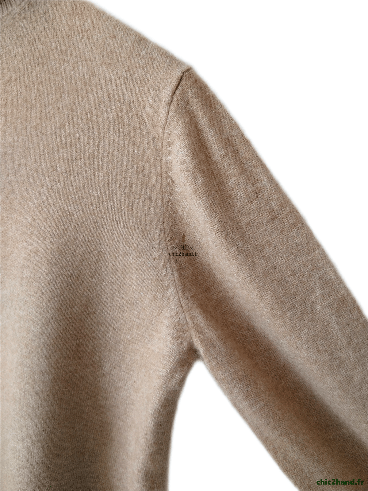 Pull col roulé 100% pur cachemire El Corte Ingles camel M NEUF – Image 6