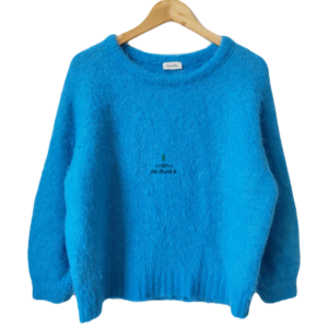 Pull oversize 52% alpaga American Vintage fou18C foubay bleu S TBE