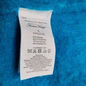 Pull oversize 52% alpaga American Vintage fou18C foubay bleu S TBE