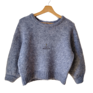 Pull oversize 52% alpaga American Vintage fou18C foubay gris M NEUF