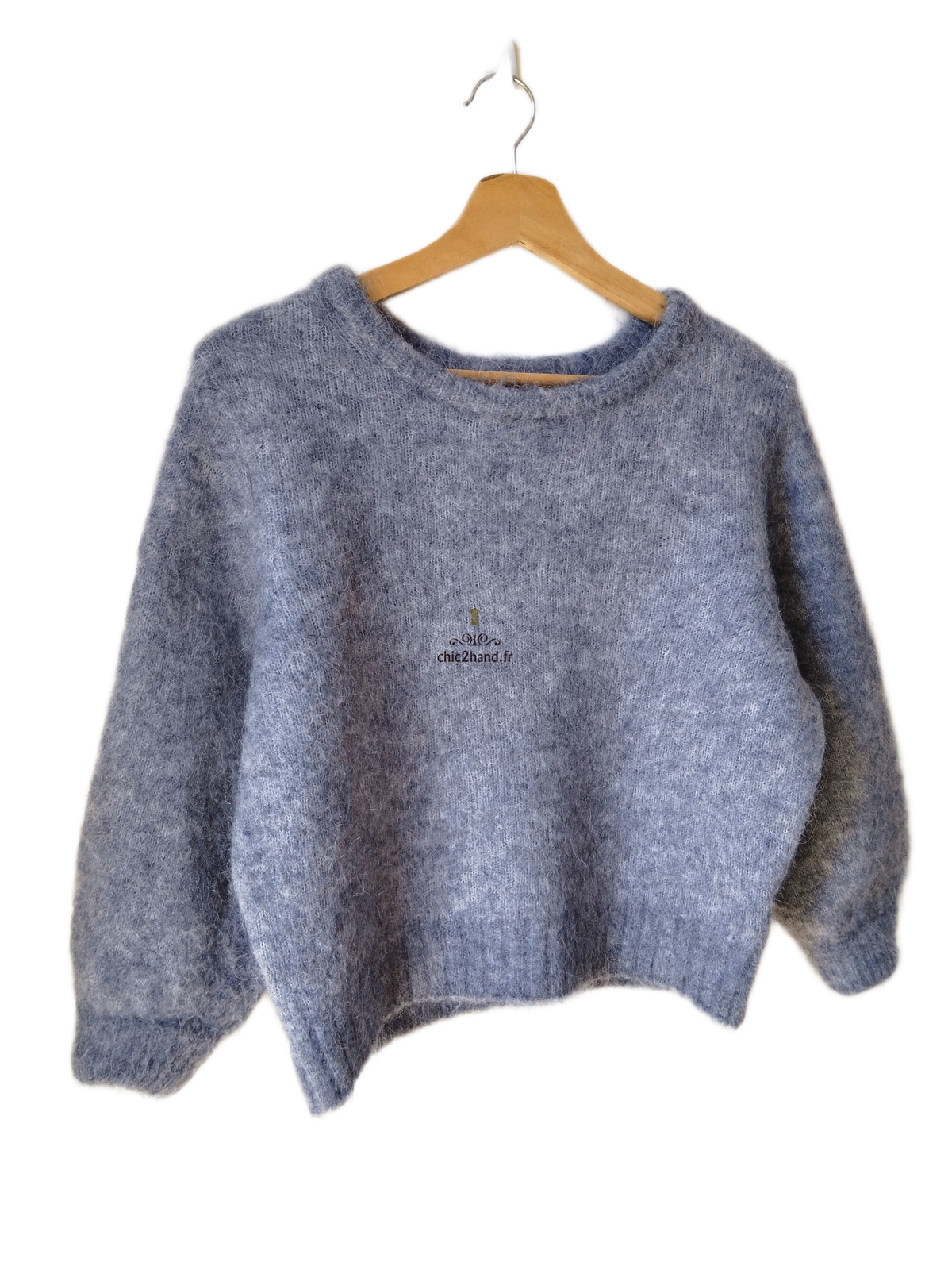 Pull oversize 52% alpaga American Vintage fou18C foubay gris M NEUF – Image 3