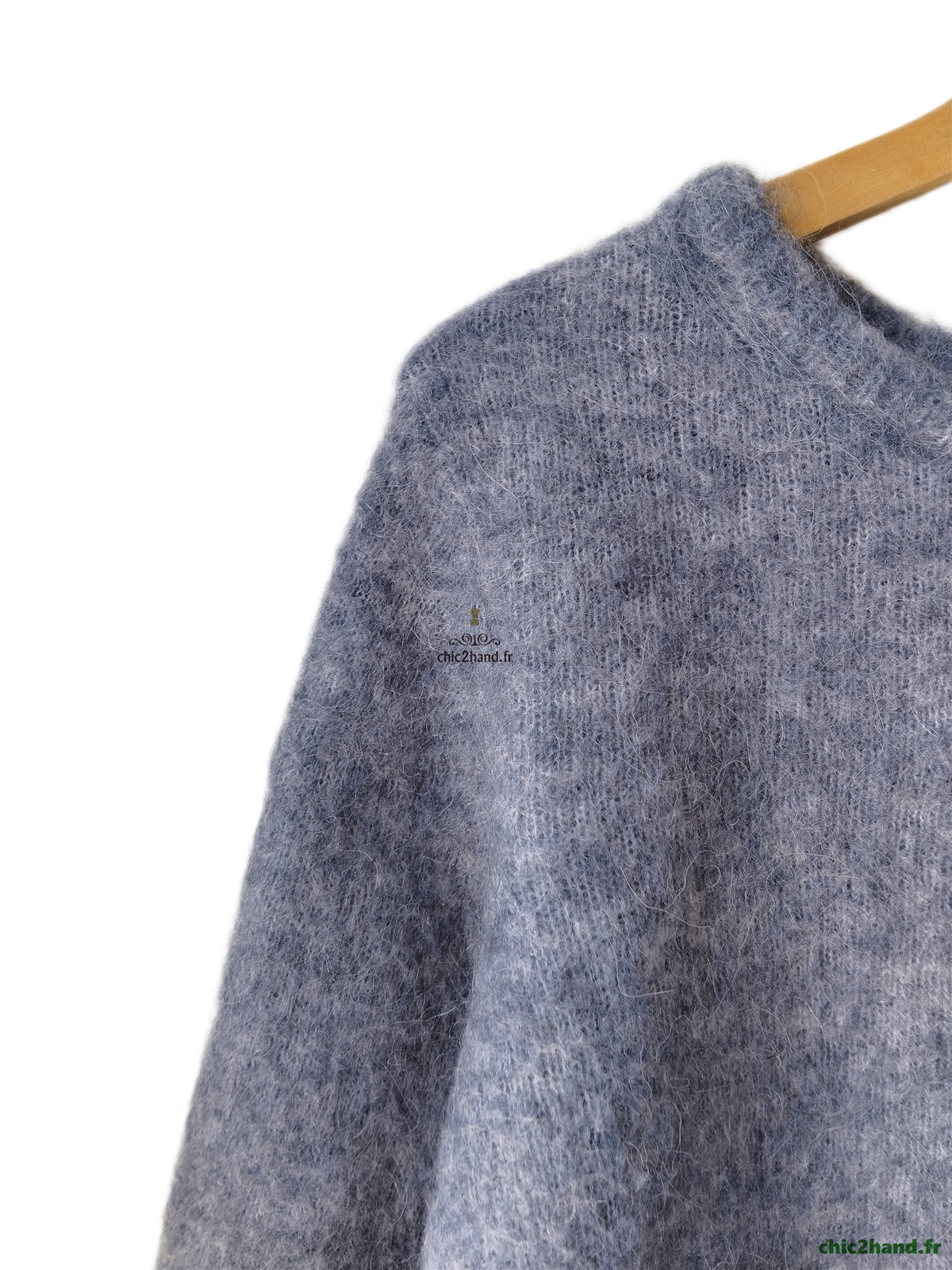 Pull oversize 52% alpaga American Vintage fou18C foubay gris M NEUF – Image 4