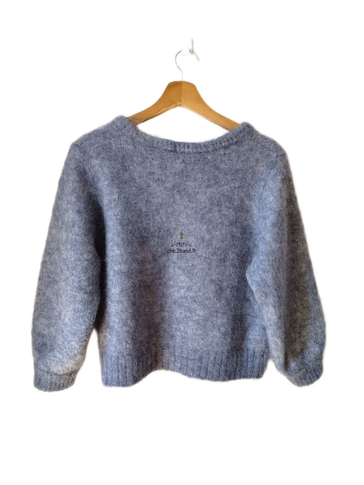 Pull oversize 52% alpaga American Vintage fou18C foubay gris M NEUF – Image 6