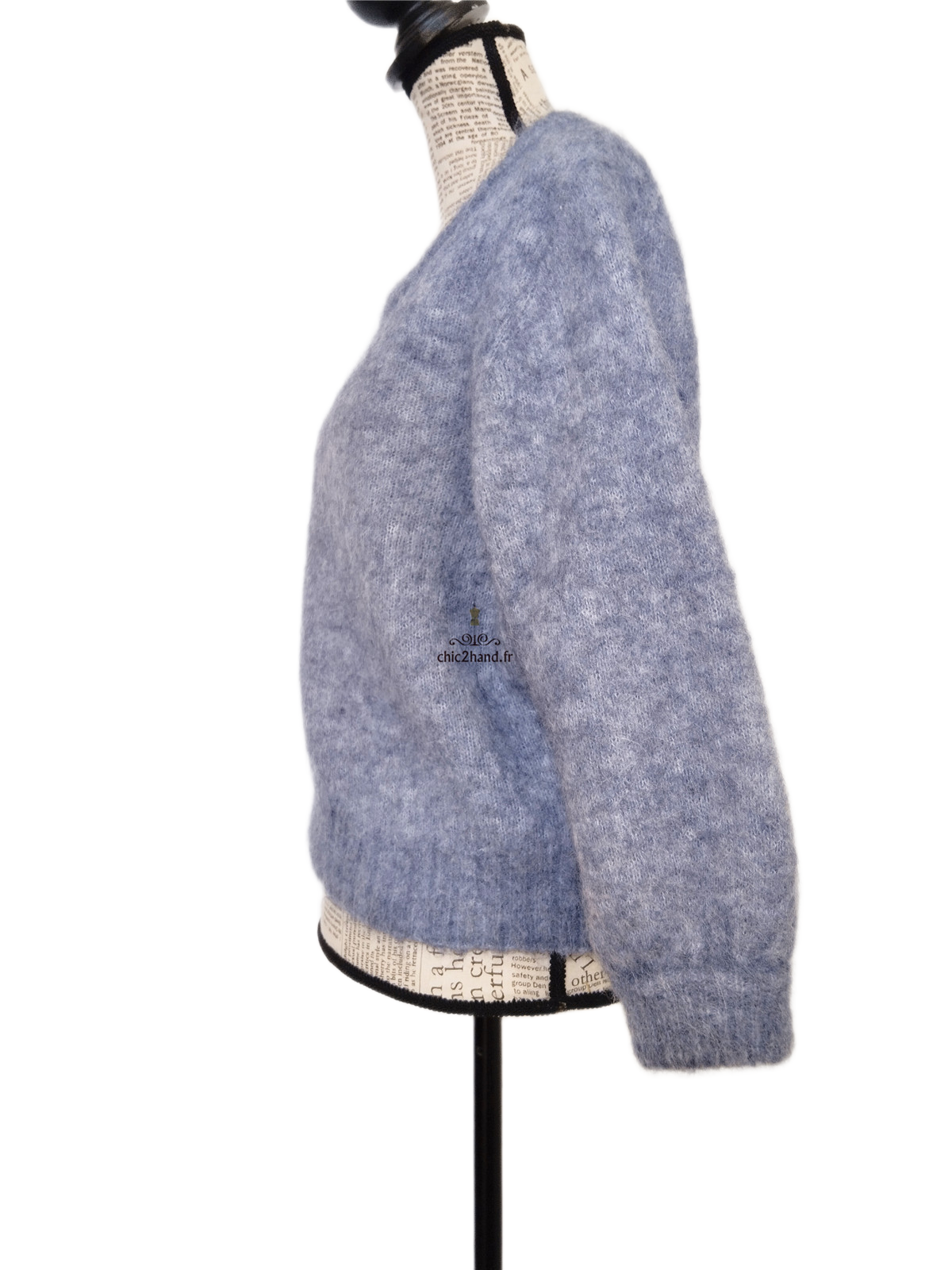 Pull oversize 52% alpaga American Vintage fou18C foubay gris M NEUF – Image 8
