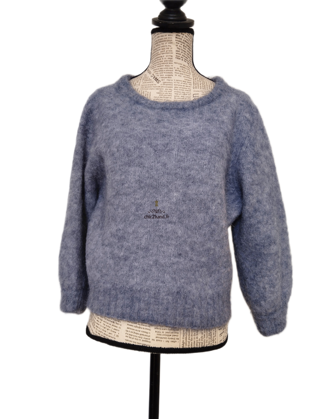 Pull oversize 52% alpaga American Vintage fou18C foubay gris M NEUF – Image 9