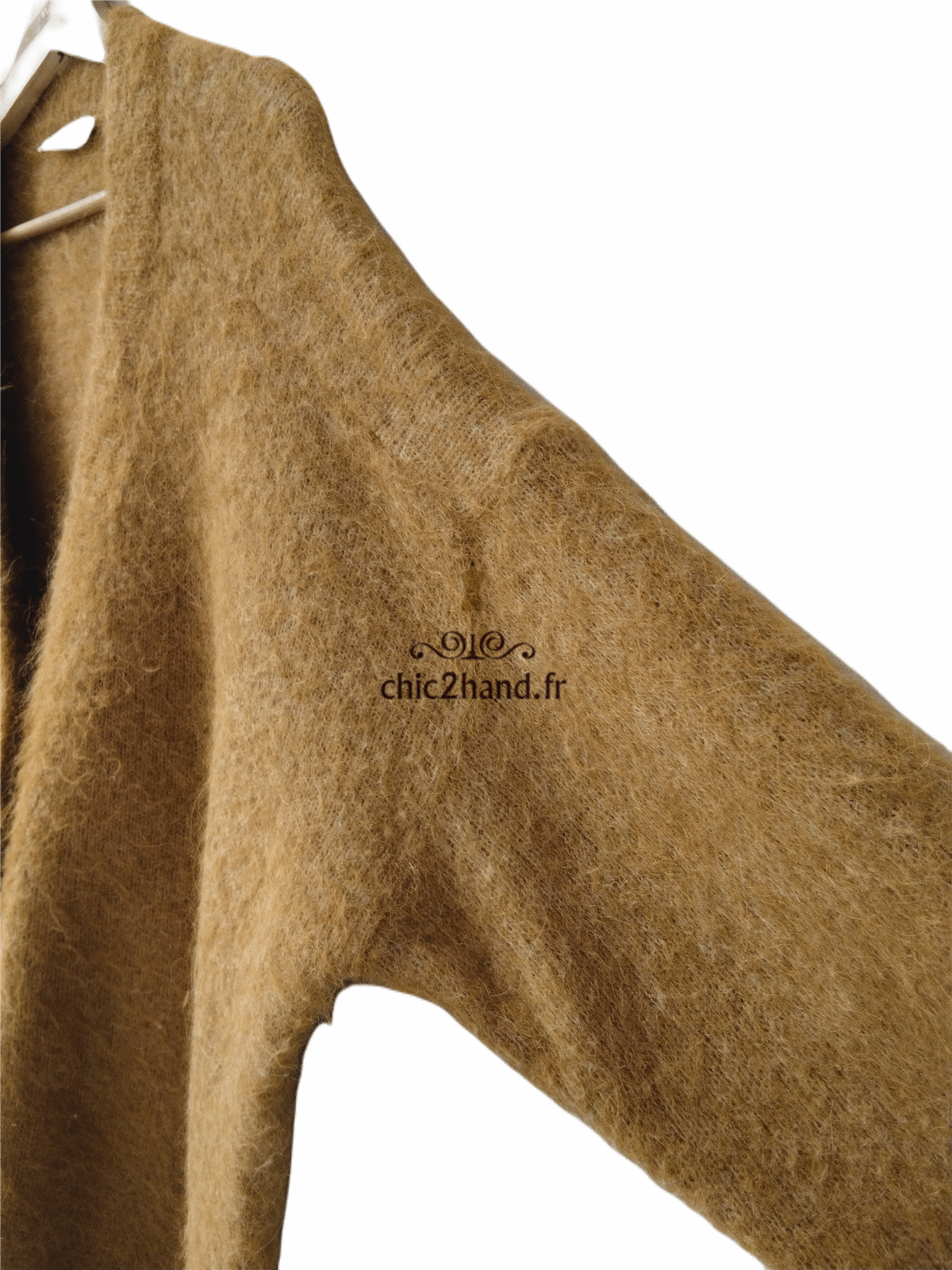 Gilet cardigan oversize 52% alpaga American Vintage fou19A foubay camel XS S NEUF – Image 6