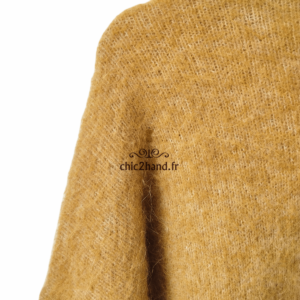 Gilet cardigan oversize 52% alpaga American Vintage fou19A foubay camel XS S NEUF