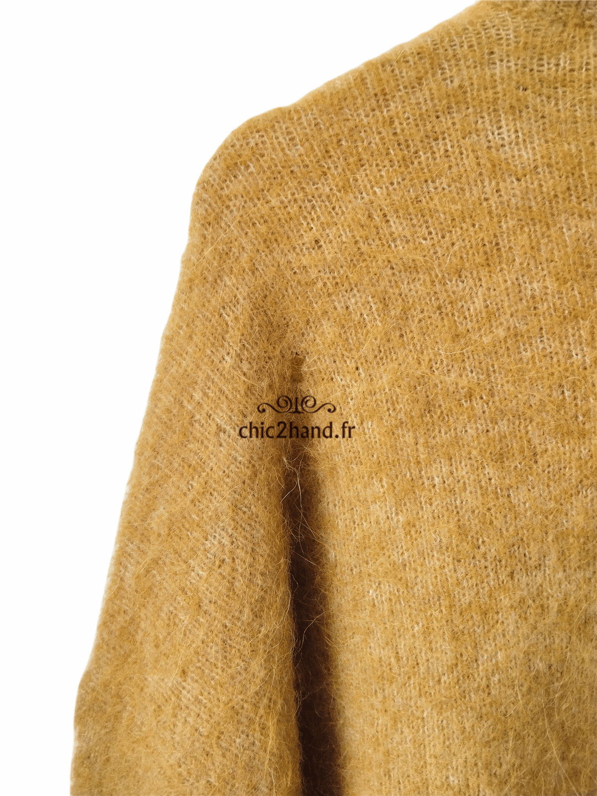 Gilet cardigan oversize 52% alpaga American Vintage fou19A foubay camel XS S NEUF – Image 2