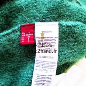 Gilet pull 60% mohair laine comptoir des cotonniers S neuf vert frisquet