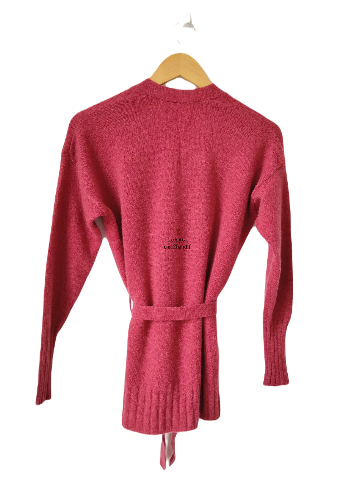 Gilet cardigan cache coeur 100% pur cachemire Comptoir Des Cotonniers germain T1 rose NEUF – Image 5