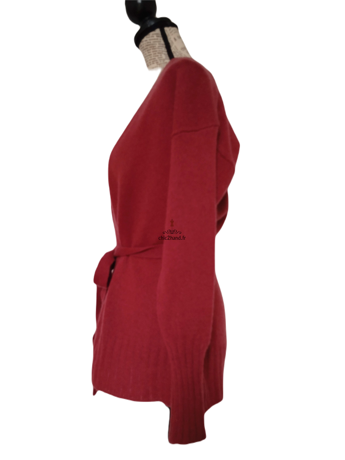 Gilet cardigan cache coeur 100% pur cachemire Comptoir Des Cotonniers germain T1 rose NEUF – Image 7