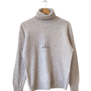 Pull col roulé 100% pur cachemire Galeries Lafayette gris chiné T3 Neuf