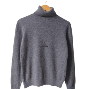Pull col roulé 100% pur cachemire gris anthracite FR36 S Excellent état