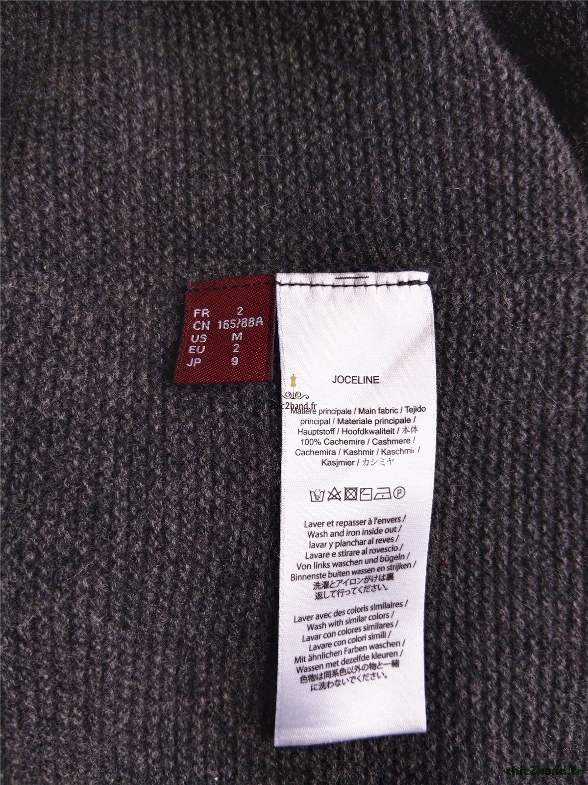 Pull oversize col bateaux 100% pur cachemire comptoir des cotonniers Joceline T2 M noir Neuf – Image 11