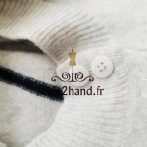 Pull marin 100% pure cachemire comptoir des cotonniers M jolimer rayure beige bleu BE