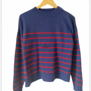 Pull marin 100% pure cachemire comptoir des cotonniers L jolimer rayure rouge bleu Neuf