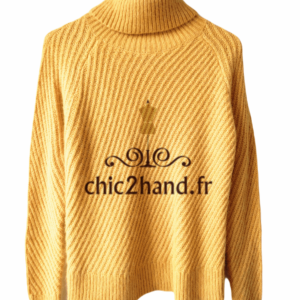 Pull col roulé mérinos alpaga comptoir des cotonniers XS S TBE joomia moutarde