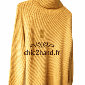 Pull col roulé mérinos alpaga comptoir des cotonniers XS S TBE joomia moutarde