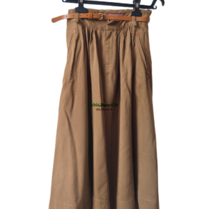Jupe doublure en pure coton comptoir des cotonniers Imara FR38 marron kaki TBE