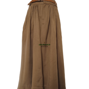 Jupe doublure en pure coton comptoir des cotonniers Imara FR38 marron kaki TBE