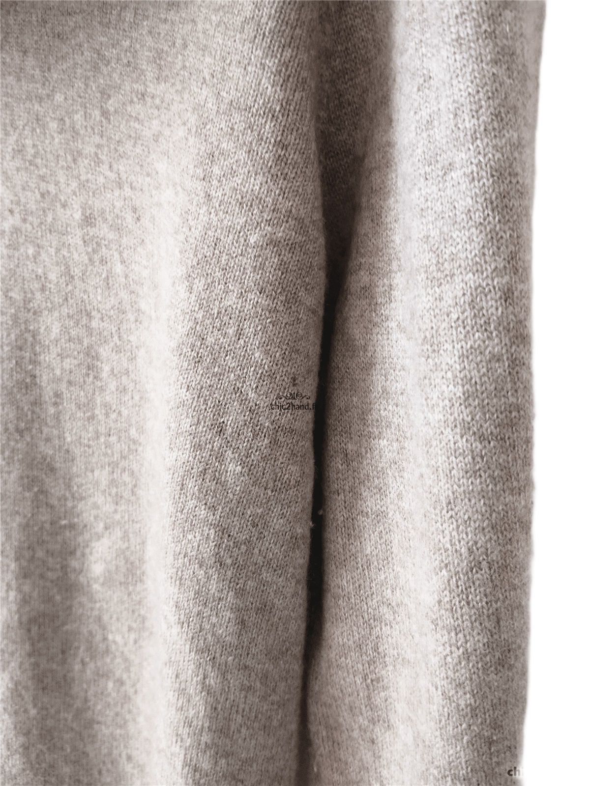 Pull col roulé 100% pur cachemire Lochmere beige taupe UK14 L NEUF – Image 7