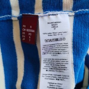 Pull marin laine comptoir des cotonniers S NEUF maddy rayure bleu blanc
