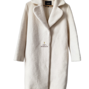 Manteau oversize en 100% pure laine blanc écru Maje FR38 M NEUF