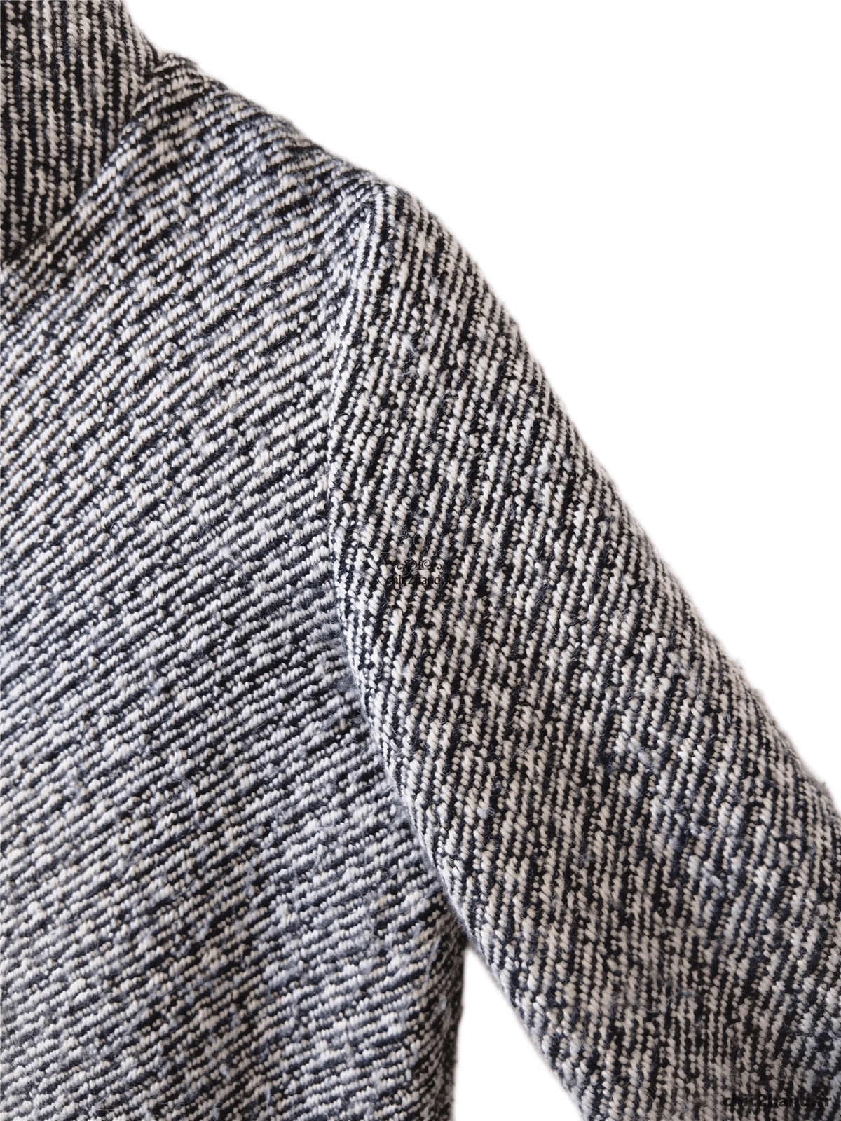 Manteau droite en laine blanc noir chiné Maje FR38 M TBE – Image 6