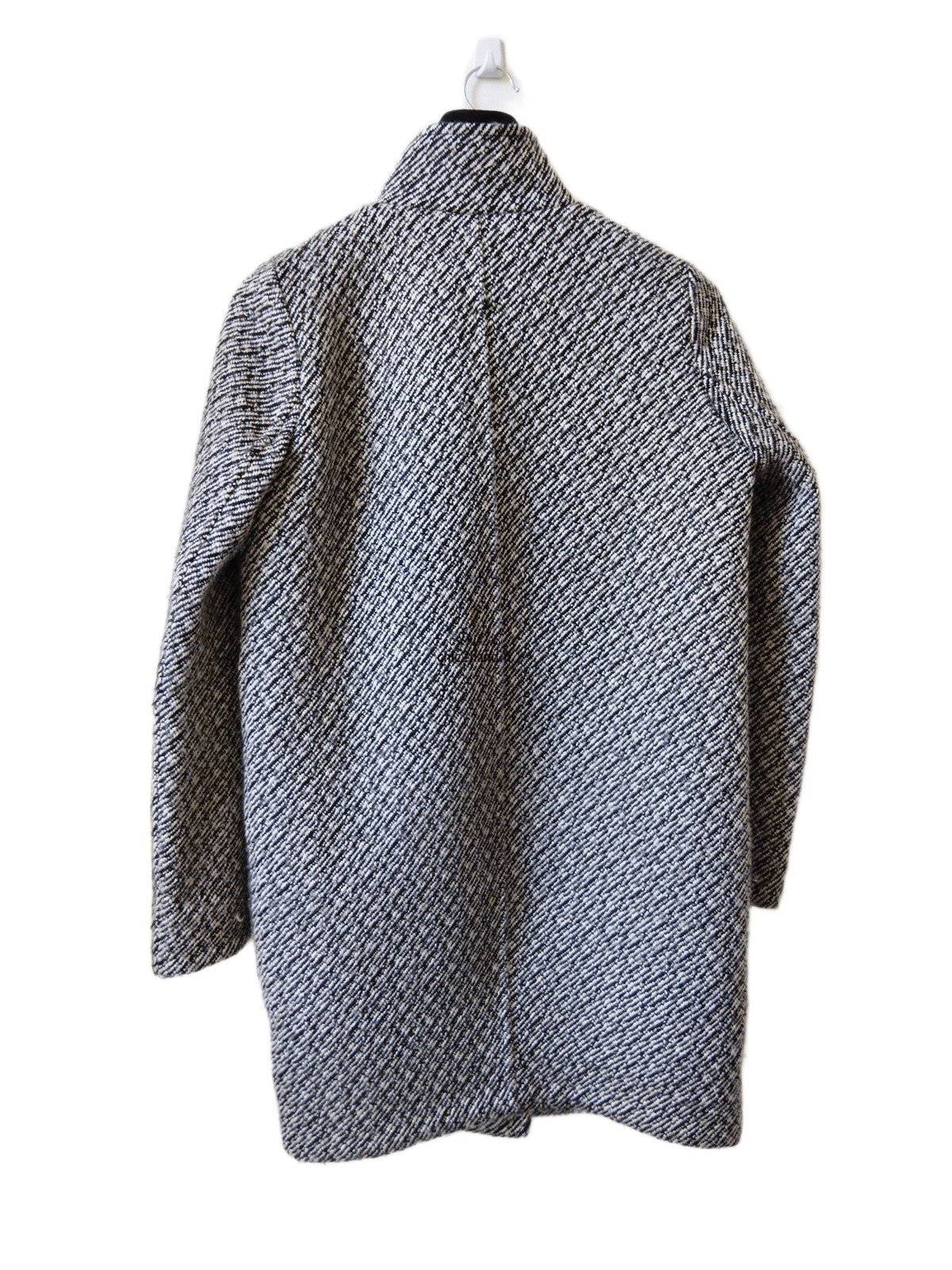 Manteau droite en laine blanc noir chiné Maje FR38 M TBE – Image 7