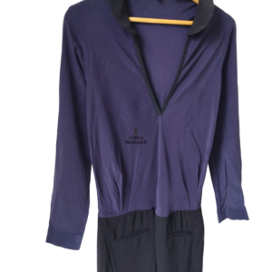 Robe en soie courte Maje T1 bleu marine noir TBE