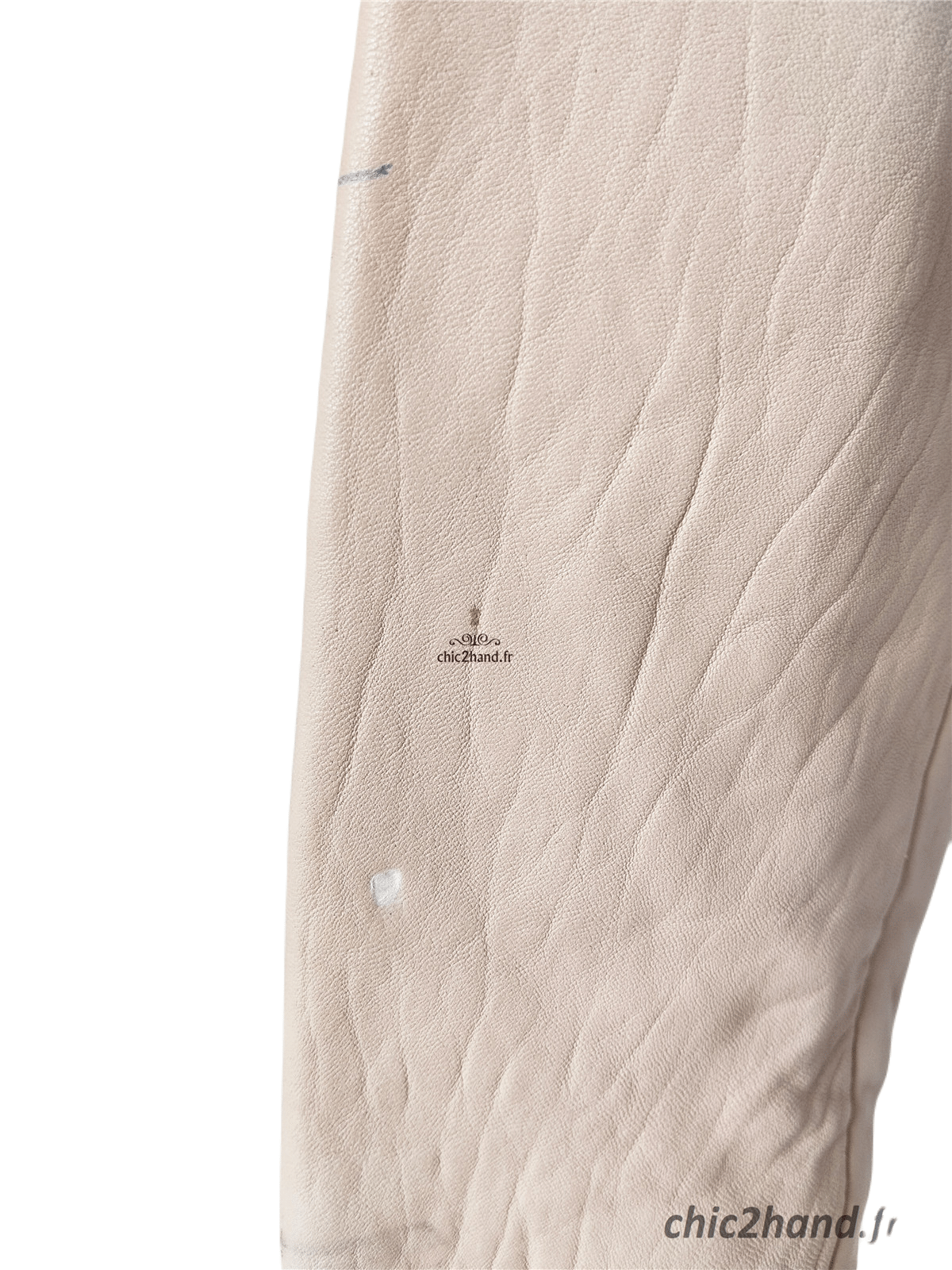 Veste blouson court 100% cuir véritable Maje S rose poudré TBE – Image 2