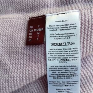 Pull Oversize col montant tricot 3D 100% pur cachemire comptoir des cotonniers manduel M lila NEUF 