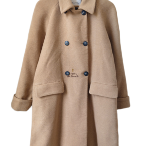 Manteau mi long oversize laine American Vintage chic400 S marron camel TBE