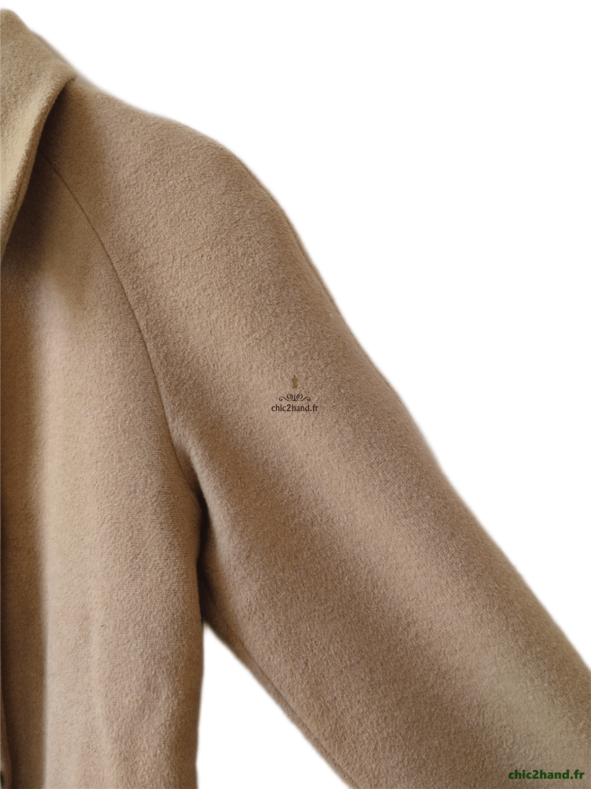 Manteau mi long oversize laine American Vintage chic400 S marron camel TBE – Image 6