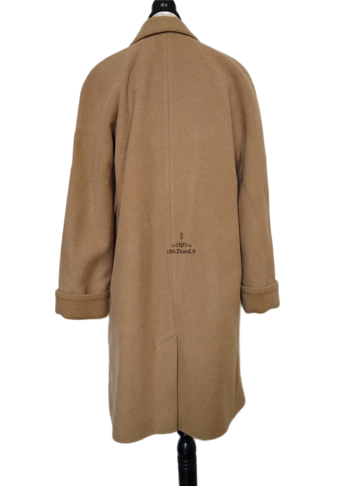 Manteau mi long oversize laine American Vintage chic400 S marron camel TBE – Image 10